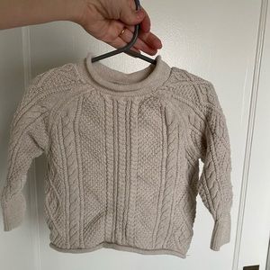 Jcrew 2T cream knit sweater, like new